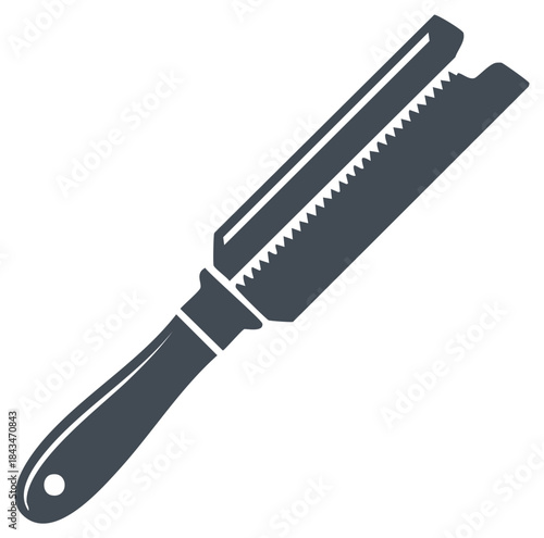 Utility Illustration Featuring Pruning Saw with a Handle for Trimming Branches and Small Limbs