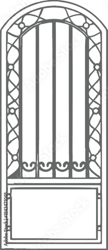 Wrought iron gate and fence design in metal architecture