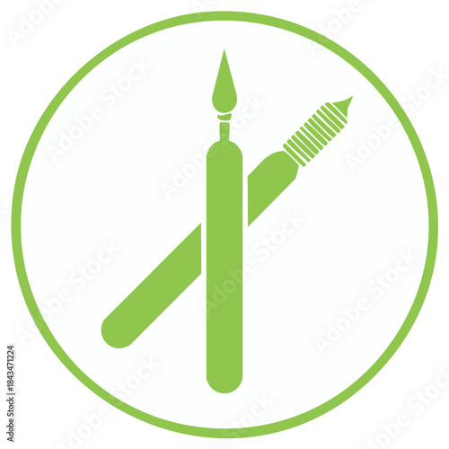 Medical surgical instruments scalpel cross icon for healthcare clinic hospital services