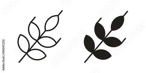 Malt icons. Solid black silhouette and line art outline. Minimal design element,