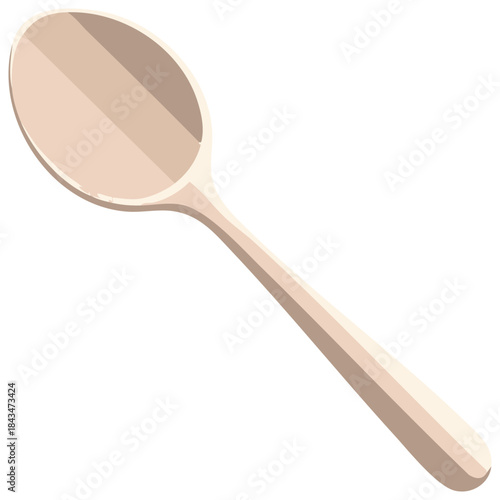 Wooden Cooking Spoon Vector Illustration for Kitchen or Culinary Projects