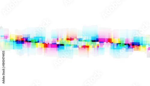 大胆なグリッチ質感が躍動する鮮烈カラーのカオス表現｜背景なし・透過PNG・コピースペース