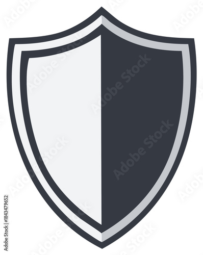 Free Download Shield Divided Gray and White Symbol for Protection Security and Strength - GFXLoad