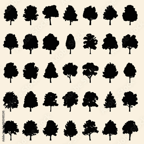 Forest Tree Icon Collection
