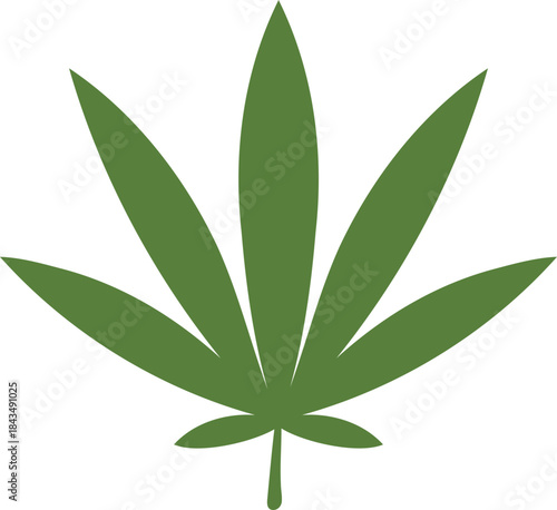 CBD green leave silhouette illustration