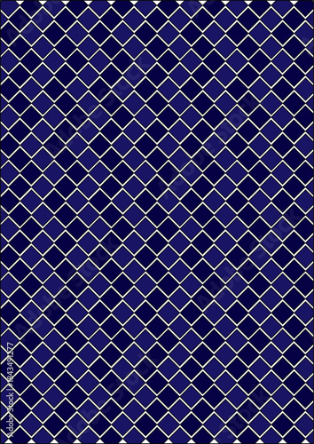 Blue Basket Weave Seamless Monochrome Pattern Background Vector