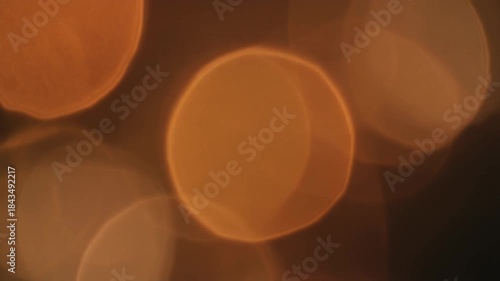  Warm Abstract Bokeh Circles Moving Softly Cinematic Light Motion Seamless 4K Loop