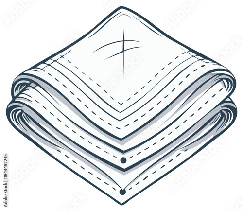 Folded Handkerchiefs Stacked Linens Pocket Square Fabric Accessory