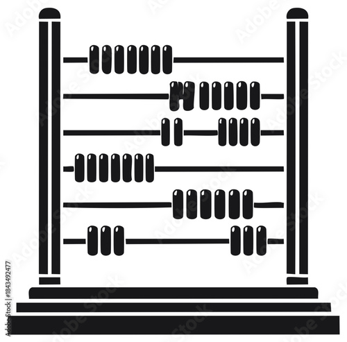 Traditional Abacus With Beads for Counting Education and Calculation