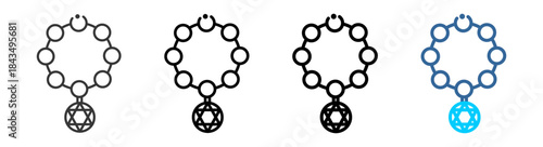 hanukkah icon set multiple style collection	