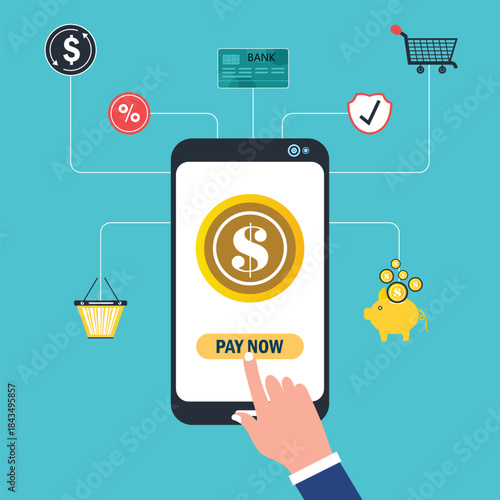 Online mobile payment concept