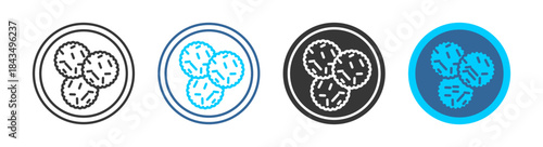 Latkes  icon set multiple style collection	