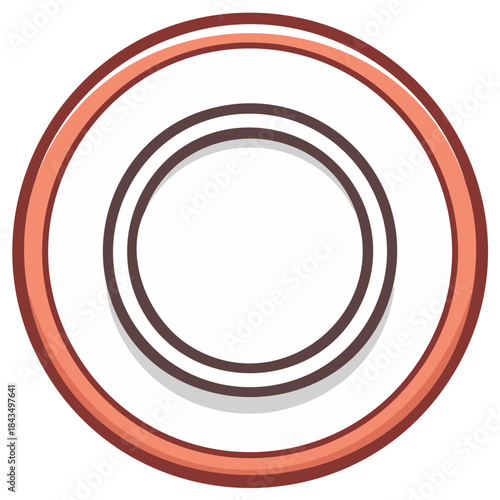 Empty Plate Isolated, Ceramic Plate Illustration, Kitchenware, Dinnerware, Round Dishes for Serving