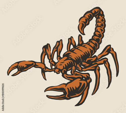 Brown scorpion art