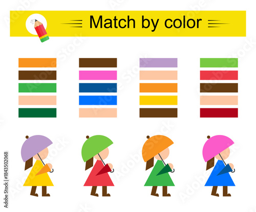 Educational game for children. Preschool worksheet activity.