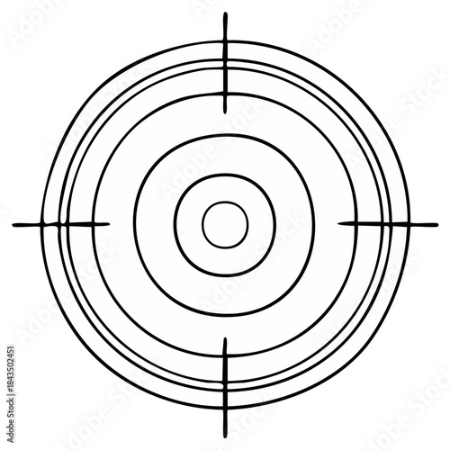 Concentric Circles and Crosshairs Symbolizing Target and Focus