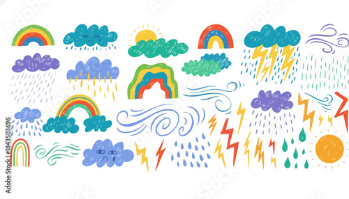 Collection of Weather Icons and Symbols for Design Projects and Applications