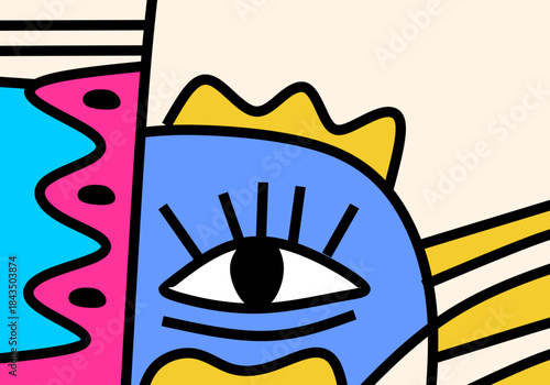 abstract background in a contemporary pop art and cubism style