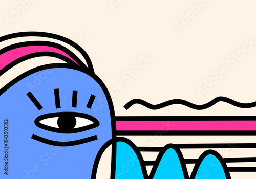 abstract background in a contemporary pop art and cubism style