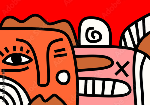 abstract background in a contemporary pop art and cubism style