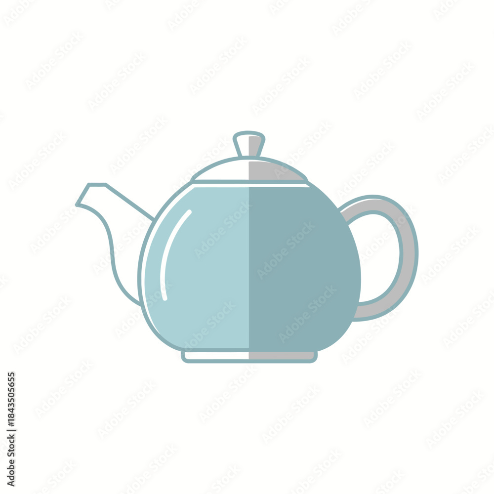 Obraz premium Elegant blue teapot for tea time relaxation.