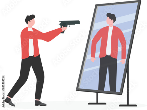 concept of war and conflict, standoff, not giving each other
