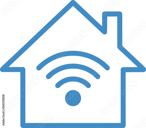Smart Home WiFi Icon vector