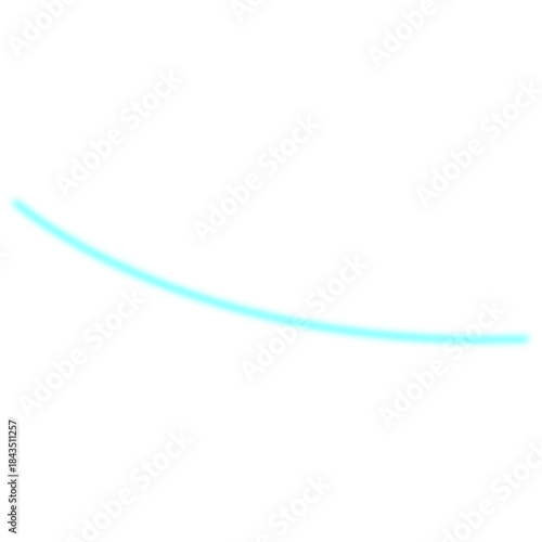 Simple blue curved line on white background