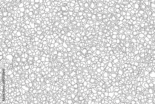 Abstract mosaic of countless tiny black and white human faces forming a dense textured and visually complex pattern creating an overwhelming sense of collective humanity