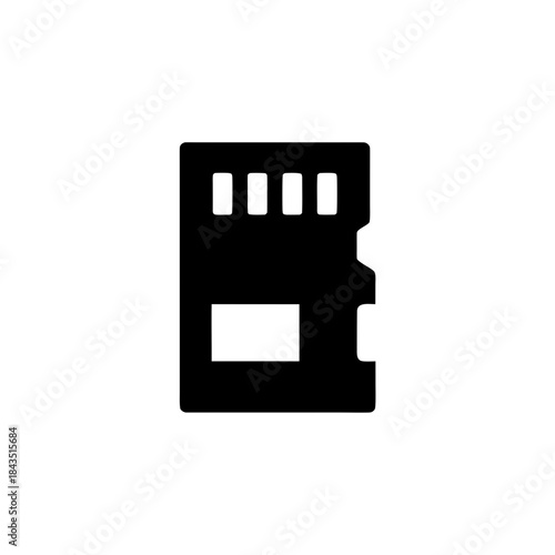 ssd storage silhouette vector illustration on transparent background