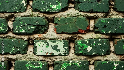 ia generated. Brick wall texture with colored tones and seamless repeating pattern, perfect for widescreen backgrounds, banners, and design projects.
