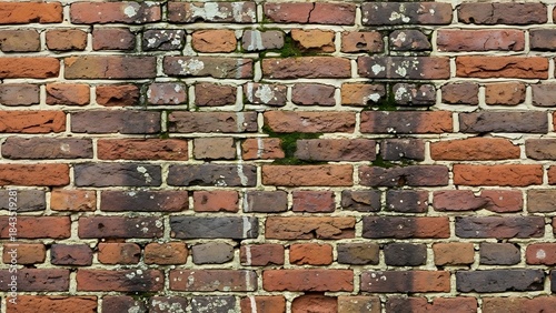 ia generated. Brick wall texture with colored tones and seamless repeating pattern, perfect for widescreen backgrounds, banners, and design projects.
