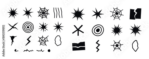 Abstract geometric shapes and patterns collection