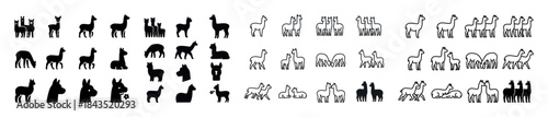 Assorted animal silhouettes in various poses and styles