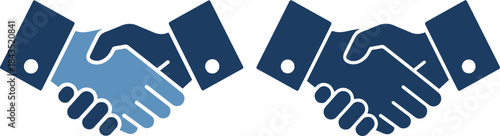 Two shaking hands in business partnership and cooperation