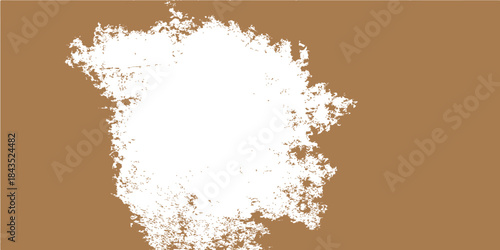 Vector illustration of an abstract grunge background featuring a textured brown paper pattern with ink splashes and old paint powder design for an artistic wall frame