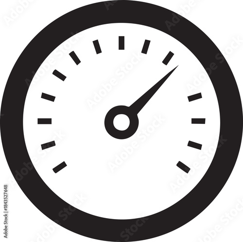 Simple Air Pressure Gauge Silhouettes Vector Dial