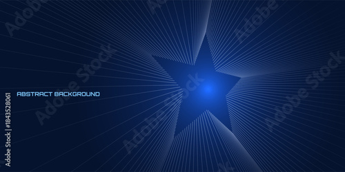 Futuristic rectangular tunnel of shining green point in dark background. Glowing points geometric tunnel. Abstract cyberspace background.