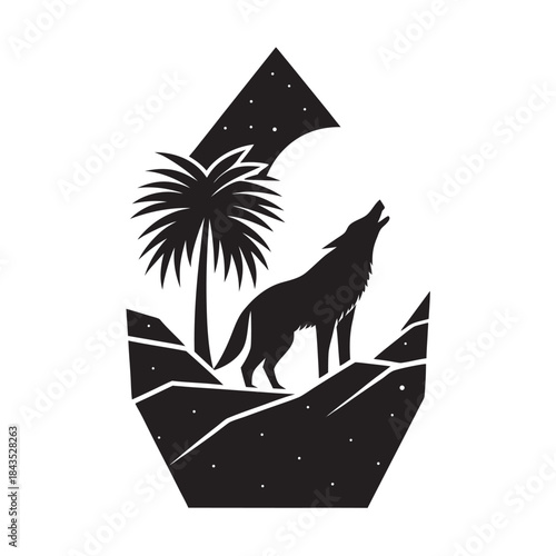 Mono Coastal Wolf Branding Design
