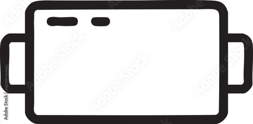 Inline Cartridge Fuel Filter Silhouettes Vector