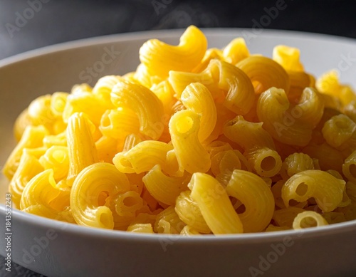 Close-up of a pile of cooked macaroni