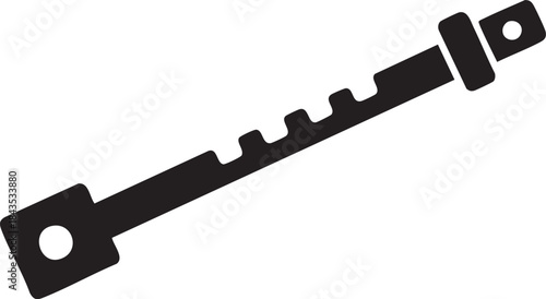 Car Door Check Strap Silhouettes Vector Mechanism