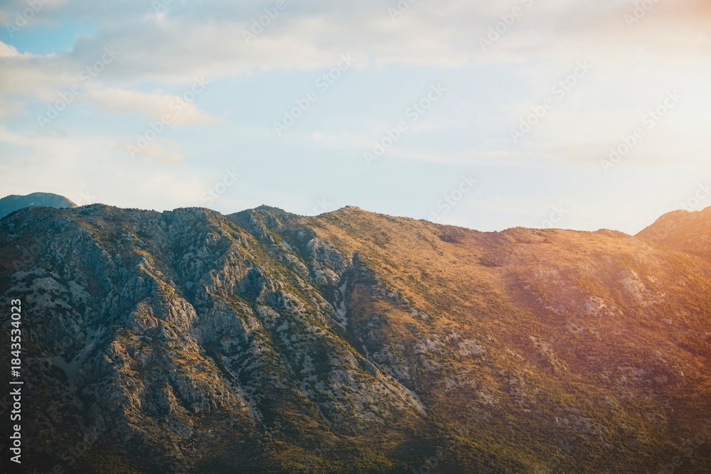 Fototapeta premium Beautiful valley lake with scenic backdrop