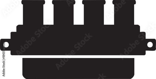 Ignition Coil Pack Silhouettes Vector Multi Cylinder