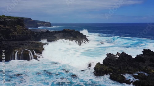 Wallpaper Mural Dramatic waves crash against the rocky Irish coastline at the Cliffs of Moher, a stunning ocean landscape Torontodigital.ca