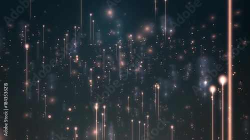 Abstract elegant rising light particle background loop digital data stream luxury event backdrop
