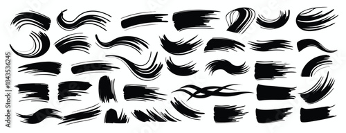 Dry paint stains brush stroke backgrounds set. Dirty artistic vector desigan elements, boxes, frames for text, labels, logo. Grunge stickers, paintbrush grunge stamp label backgrounds, circle frames.