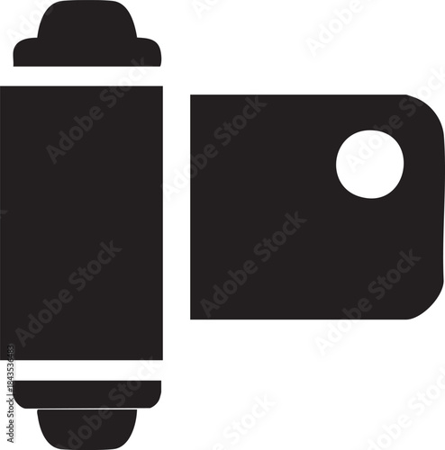 Car Door Hinge Silhouettes Vector Component
