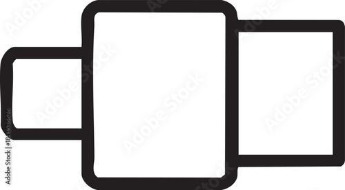 Wiring Harness Connector Silhouettes Vector Plug