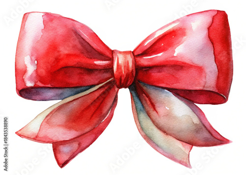 red bow isolated on white background